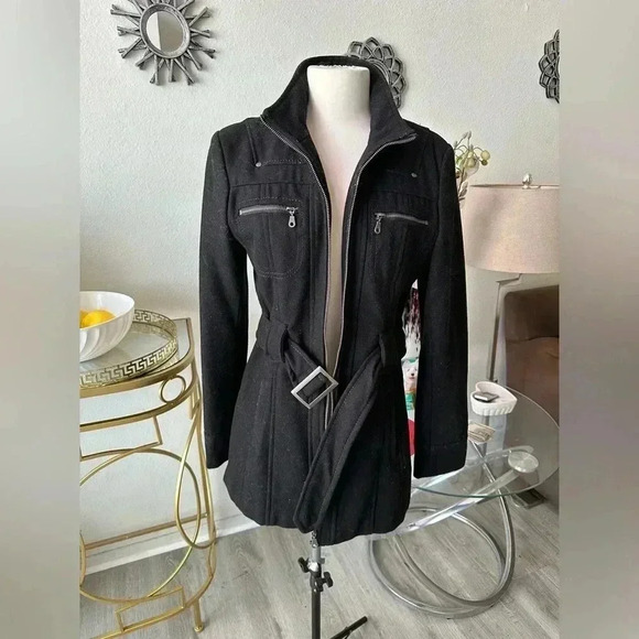 Guess belt coat warm neutral Sz M - Picture 1 of 4